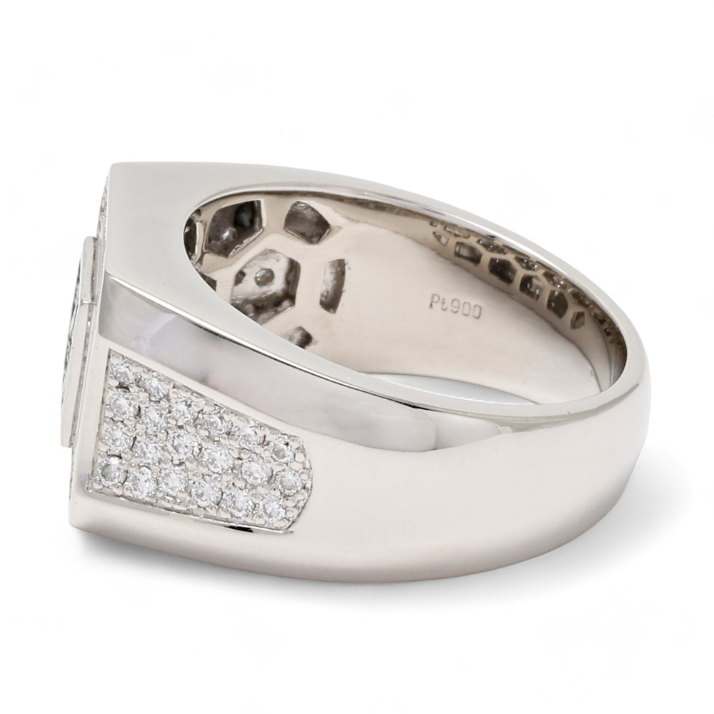 プラチナ900 ブルーダイヤ ダイヤモンド リング J387507 | ユキザキ