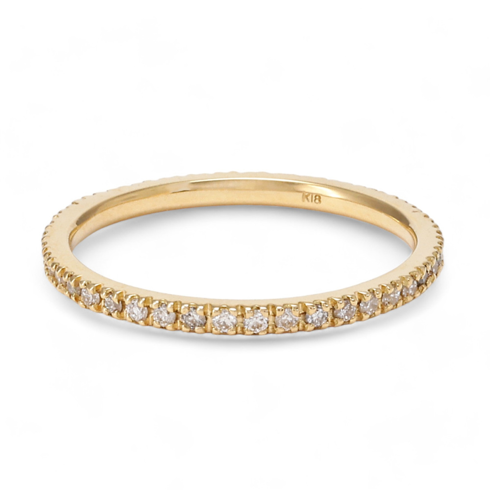 K18イエローゴールド ダイヤモンド フルエタニティ リング J387546