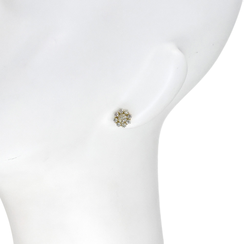 K18イエローゴールドダイヤモンドピアス K18イエローゴールド ダイヤモンド ピアス J388621 | ユキザキセレクト