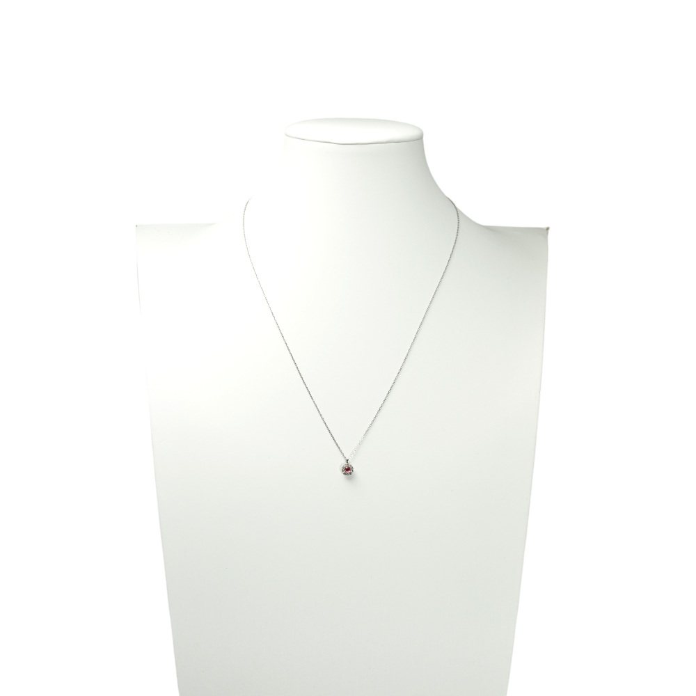 プラチナ950 プラチナ850 ピンクトルマリン ダイヤモンド ネックレス