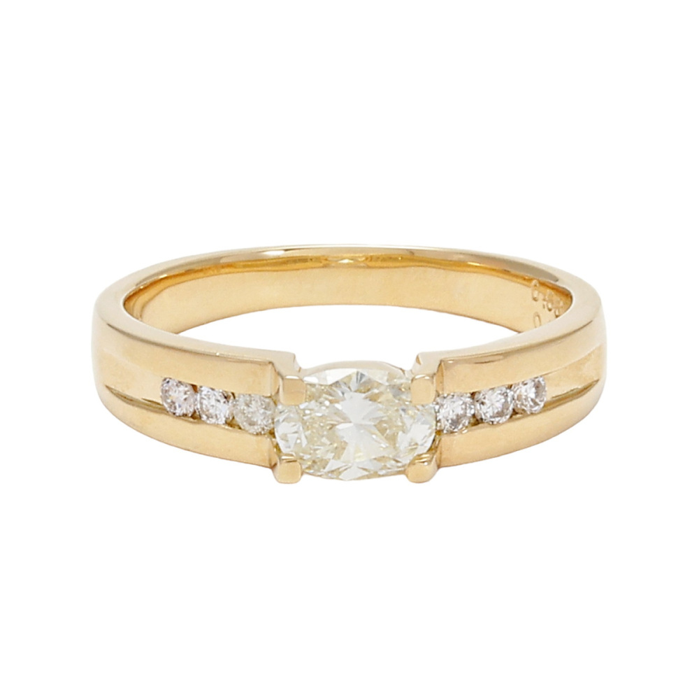 k18 指輪 K18イエローゴールド ダイヤモンド リング J390484 | ユキザキセレクト