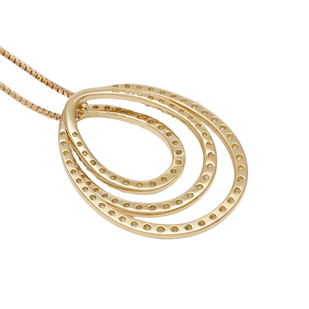 K18イエローゴールド ダイヤモンド ネックレス J395992 | ユキ