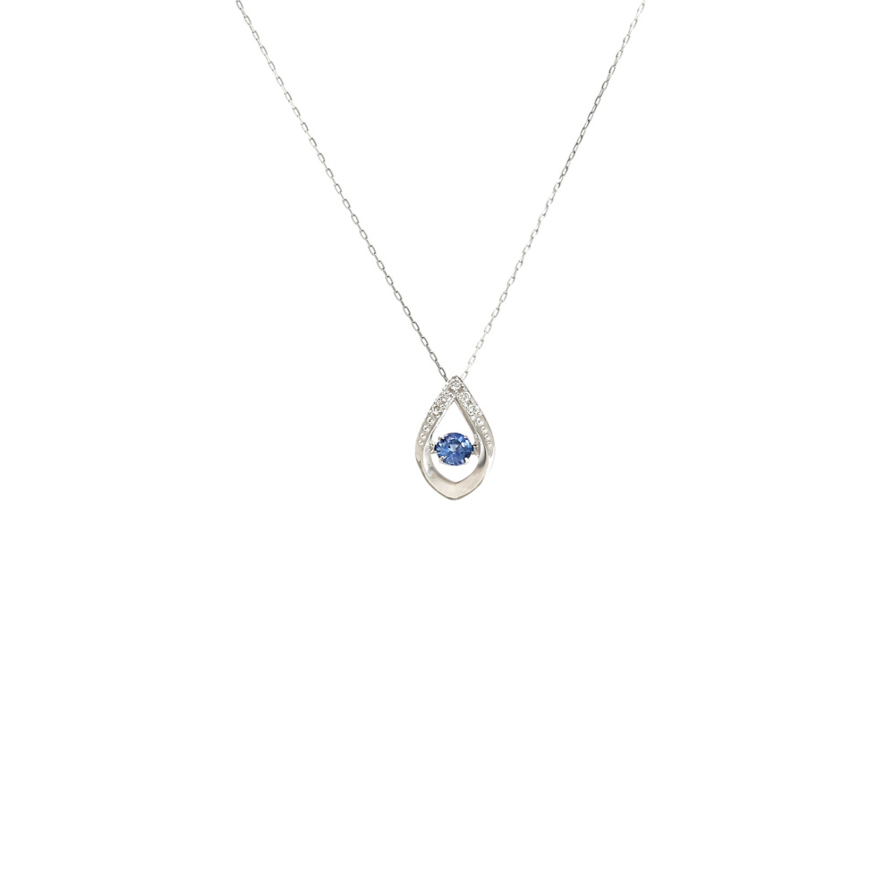 プラチナ900 サファイア ダイヤモンド ネックレス J396779 | ユキザキ