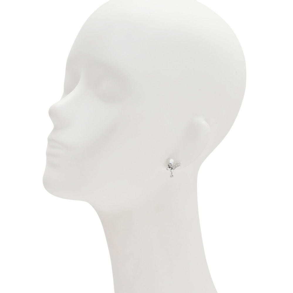 K18ホワイトゴールド ダイヤモンド ピアス J396804 | ユキザキセレクト