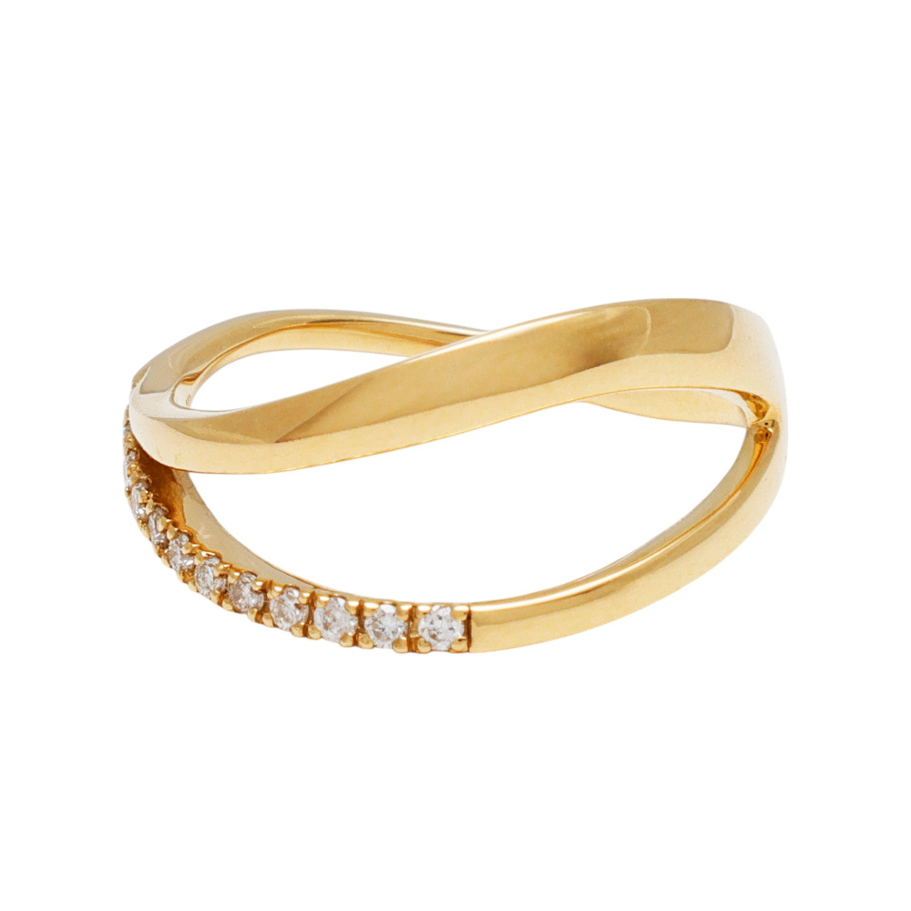 K18イエローゴールド ダイヤモンド ピンキー リング J396907 | ユキ