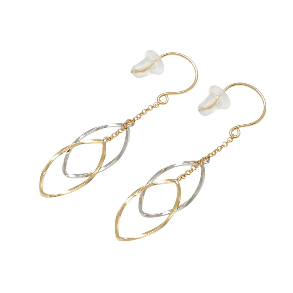 K18イエローゴールド プラチナ900 ジガネ ピアス J396932 | ユキザキ