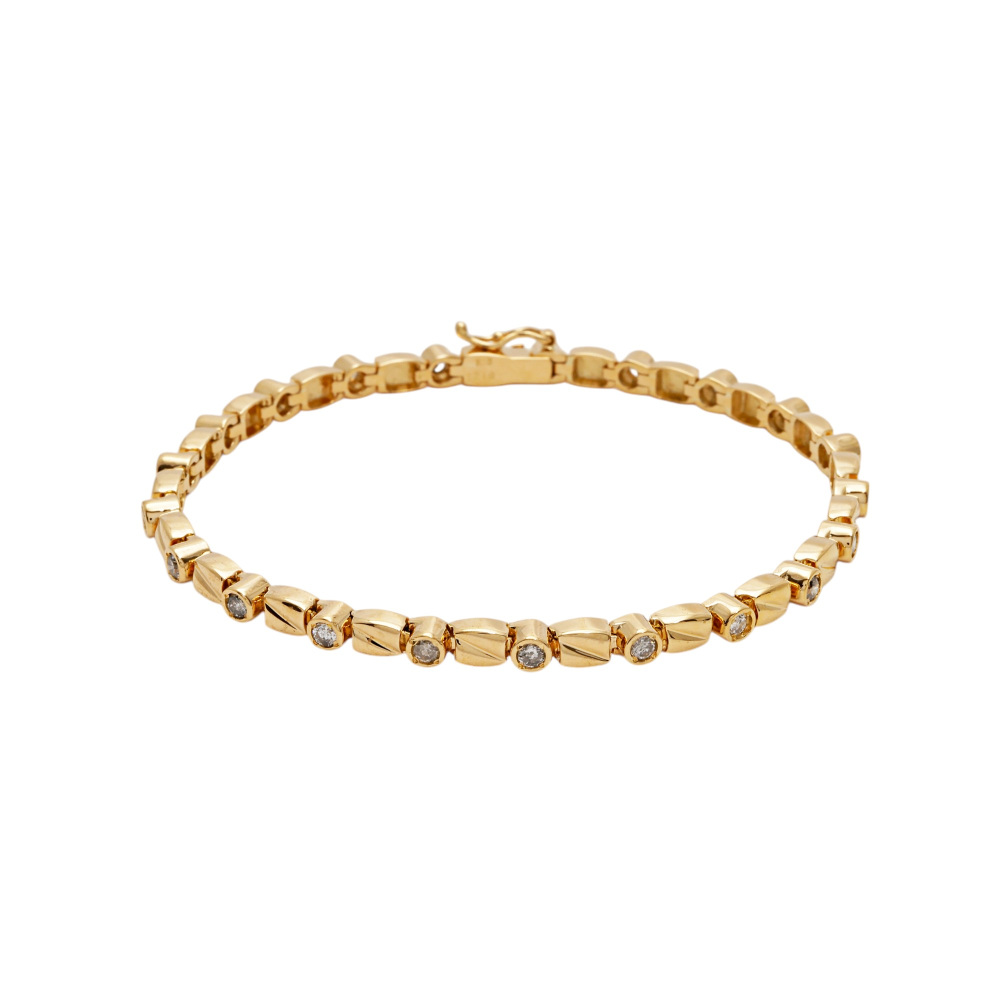 K18イエローゴールド ダイヤモンド ブレスレット J397526 | ユキザキ