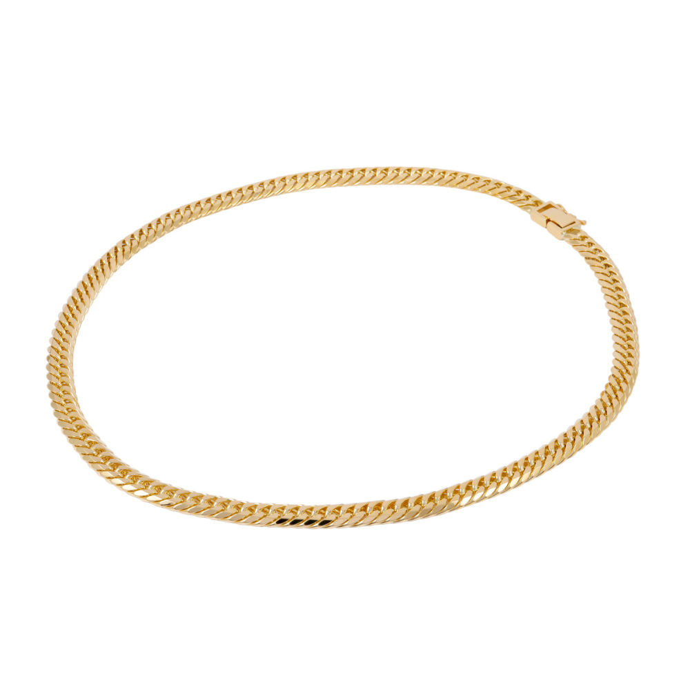 k18 ネックレス6.18g K18YG 6面ダブル 喜平 ネックレス