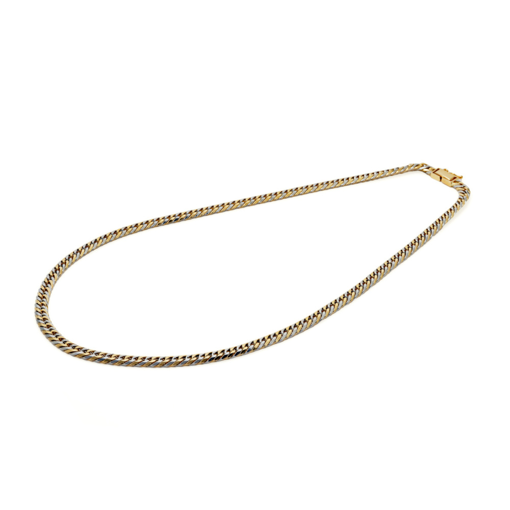 PT850 K18イエローゴールド 喜平 ネックレス ダブル6面 約50cm 約51g