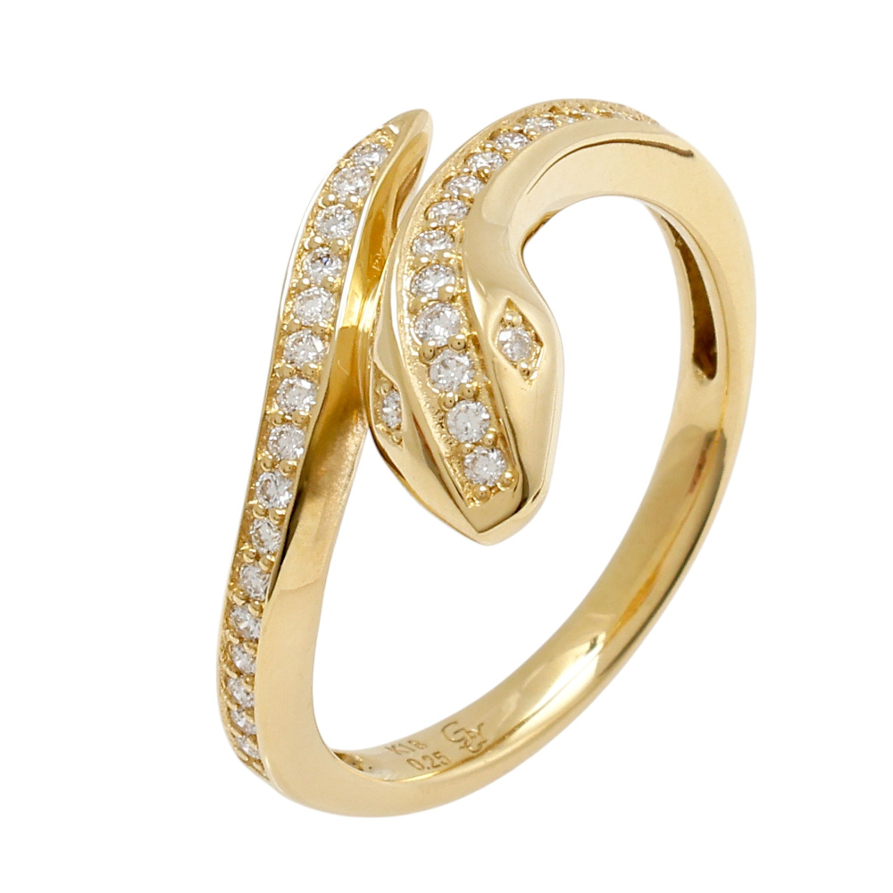 K18イエローゴールド ダイヤモンド リング J398308 | ユキザキセレクト