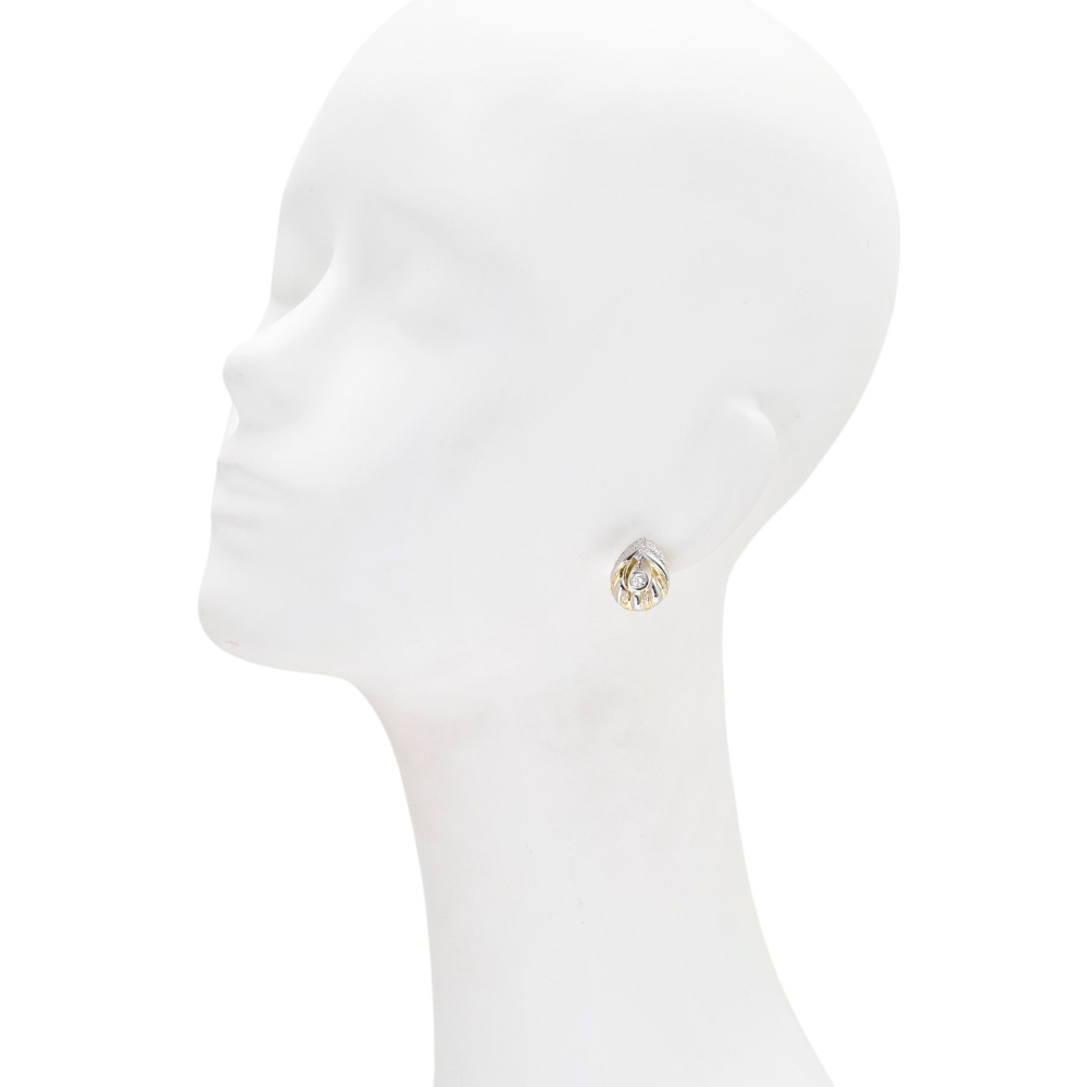 プラチナ900 K18イエローゴールド ダイヤモンド ピアス J398461 | ユキ