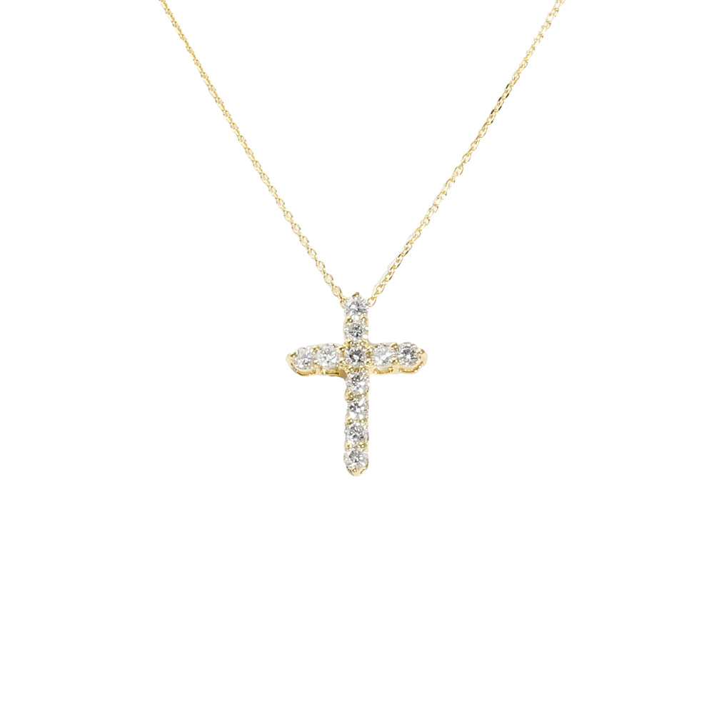 クロス　ネックレス　ゴールド ステンレス クロスネックレス ゴールド 18KGP 50cm/60cm ダブル喜平