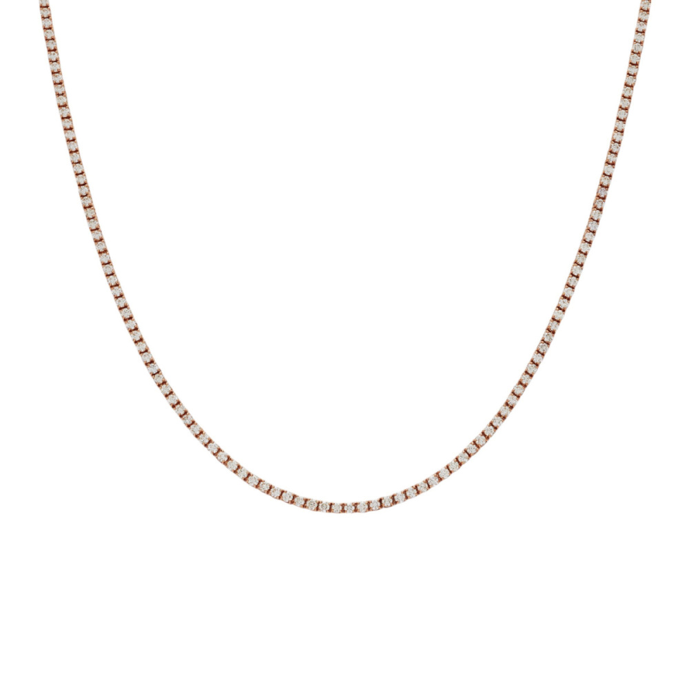 K18ピンクゴールド ダイヤモンド テニス ネックレス J399959 | ユキ