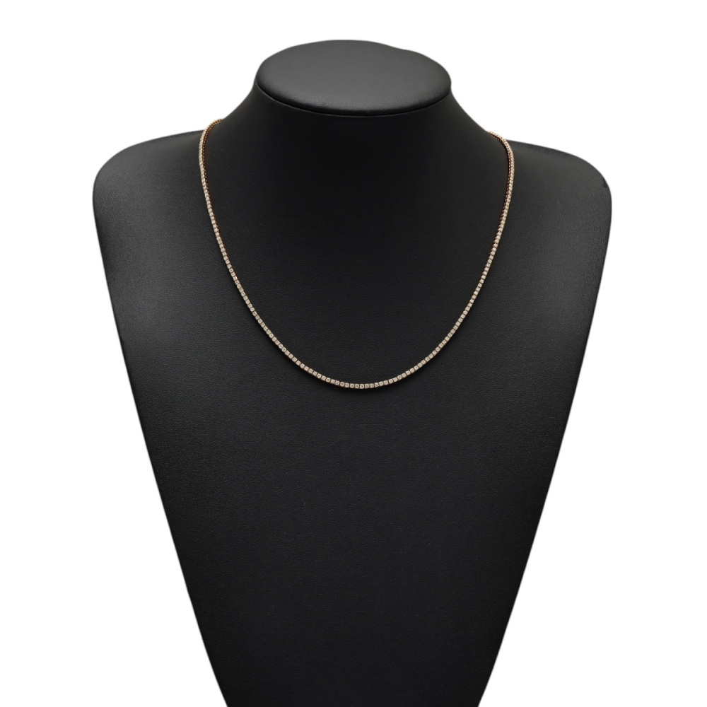 K18ピンクゴールド ダイヤモンド テニス ネックレス J399959 | ユキ