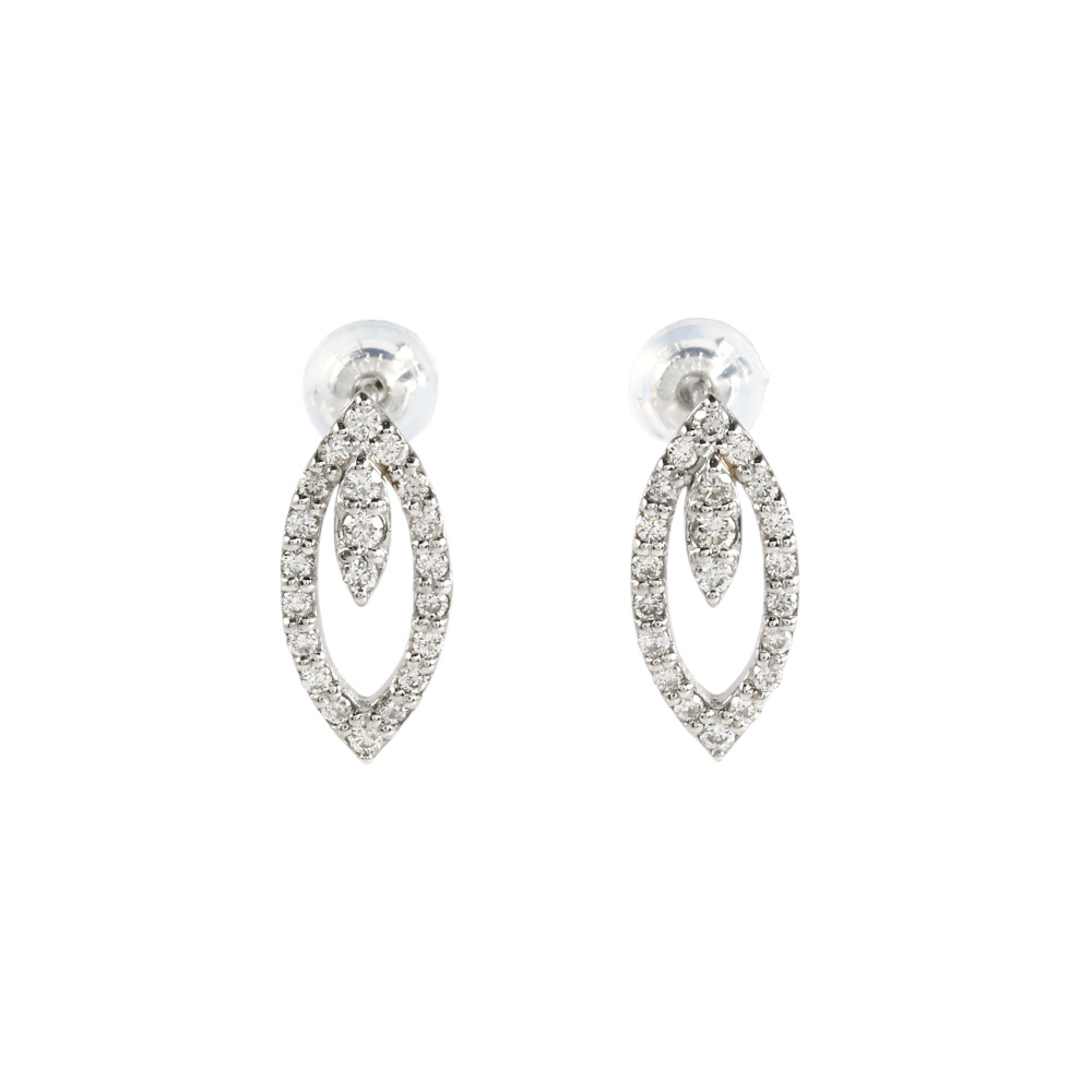 プラチナ900 ダイヤモンド ピアス J402757 | ユキザキセレクトジュエリー