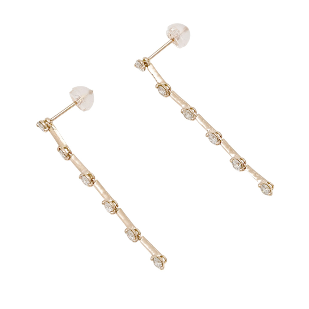 K18ピンクゴールド ダイヤモンド ピアス J403769 | ユキザキセレクト