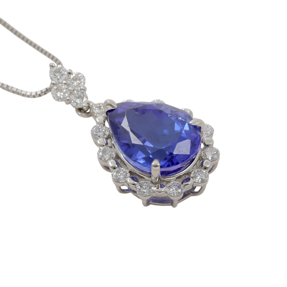 プラチナ950 プラチナ850 タンザナイト ダイヤモンド ネックレス プラチナ950 プラチナ850 タンザナイト ダイヤモンド ネックレス