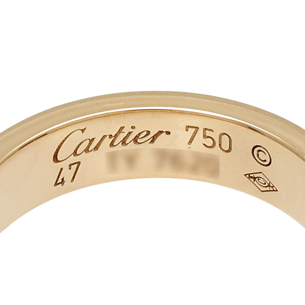 【美品】Cartier イエローゴールド　ラブリング small 54 パヴェ 中古)CARTIER カルティエ ラブ リング ミニモデル イエローゴールド