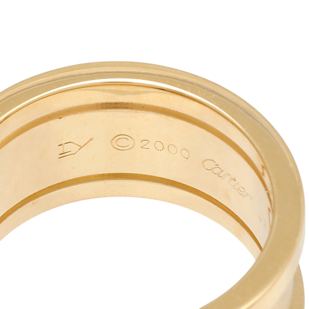 ◆VINTAGE◆【Cartier】2C C*ドゥ Vintage Cartier 18K Gold Double C Ring circa 2000. For Sale