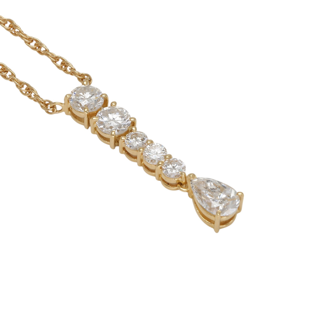 K18イエローゴールド ダイヤモンド ネックレス J406658 | ユキザキ