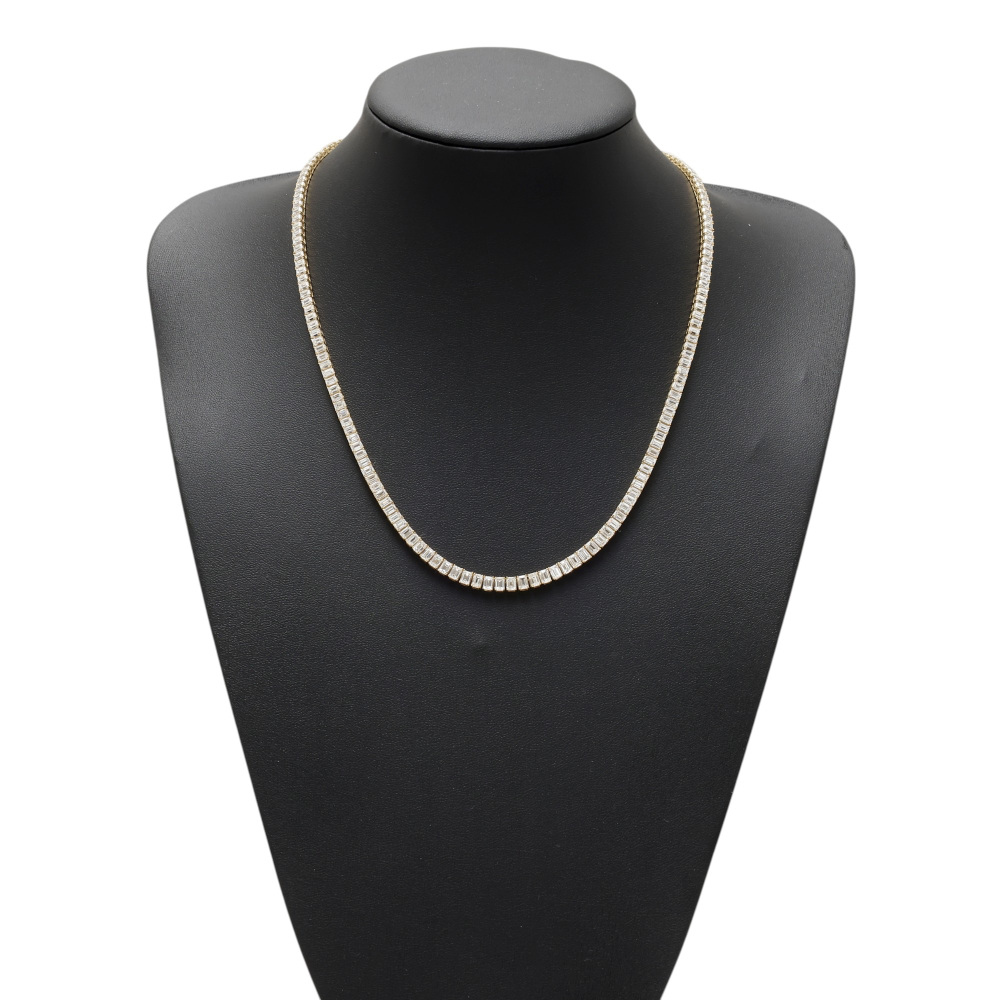 K18イエローゴールド ダイヤモンド テニス ネックレス J406957 | ユキ