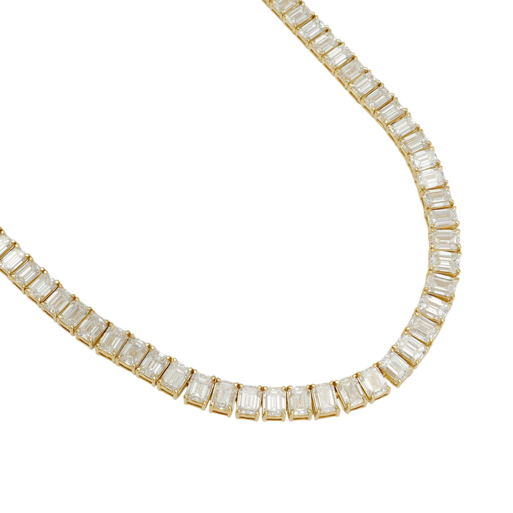 K18イエローゴールド ダイヤモンド テニス ネックレス J406957 | ユキ