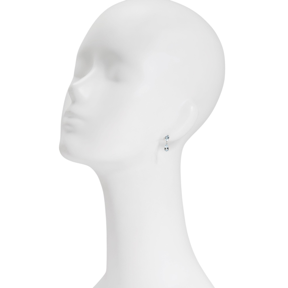 PT900 アクアマリン ピアス J407144 | ユキザキセレクトジュエリー