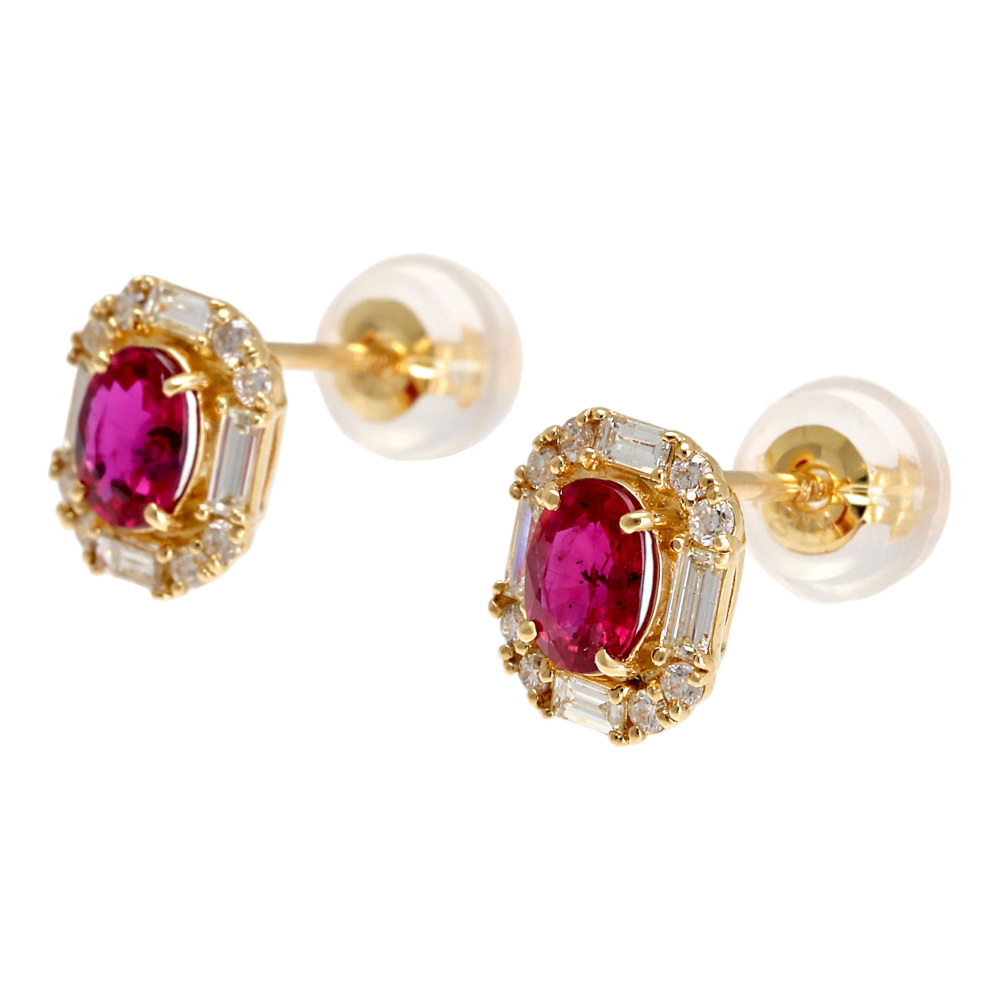 ジュエリーエクセレンテ購入 ルビー ピアス クラウンデザイン18k 楽天市場】7月誕生石 ピアス 18金 ピアス ルビー ダイヤモンド