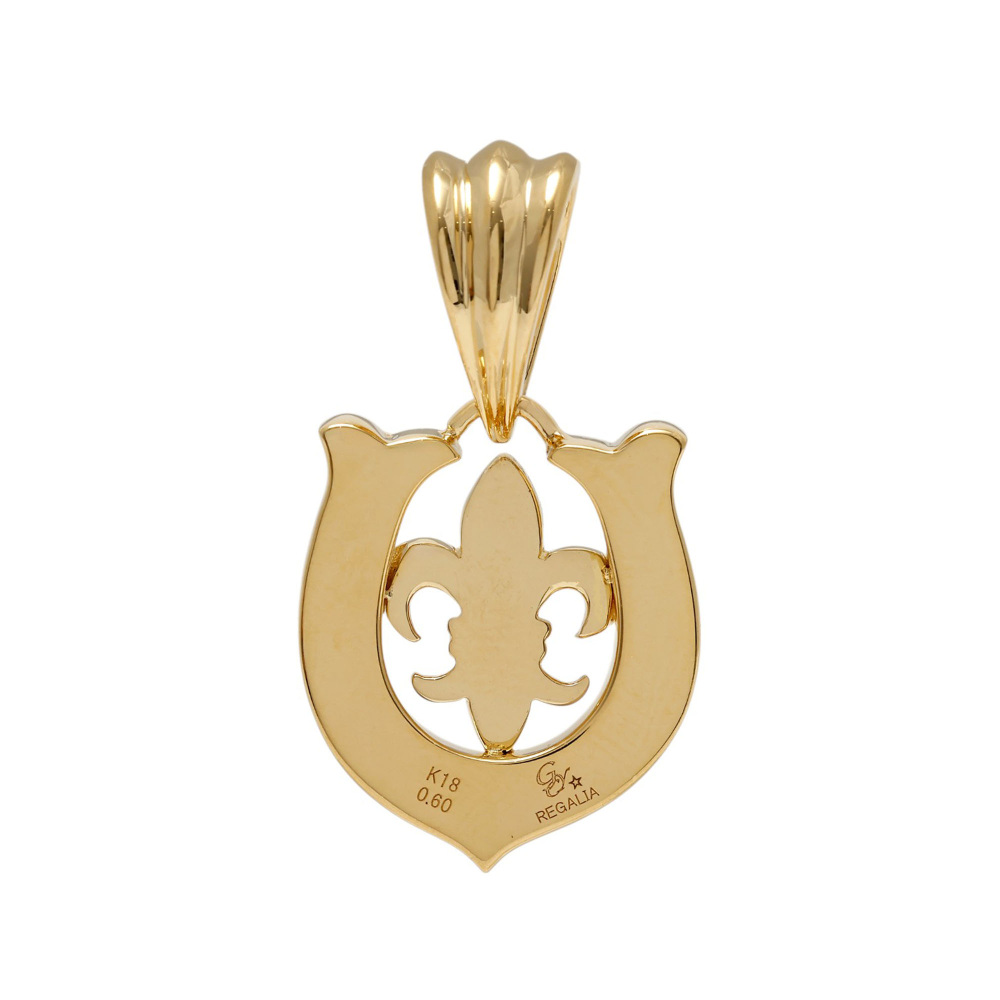 29/美品 ゆきざき ユキザキ レガリア クロス Pt900 ペンダントトップ 中古] ユキザキ レガリア イエローゴールド ダイヤモンド ペンダント