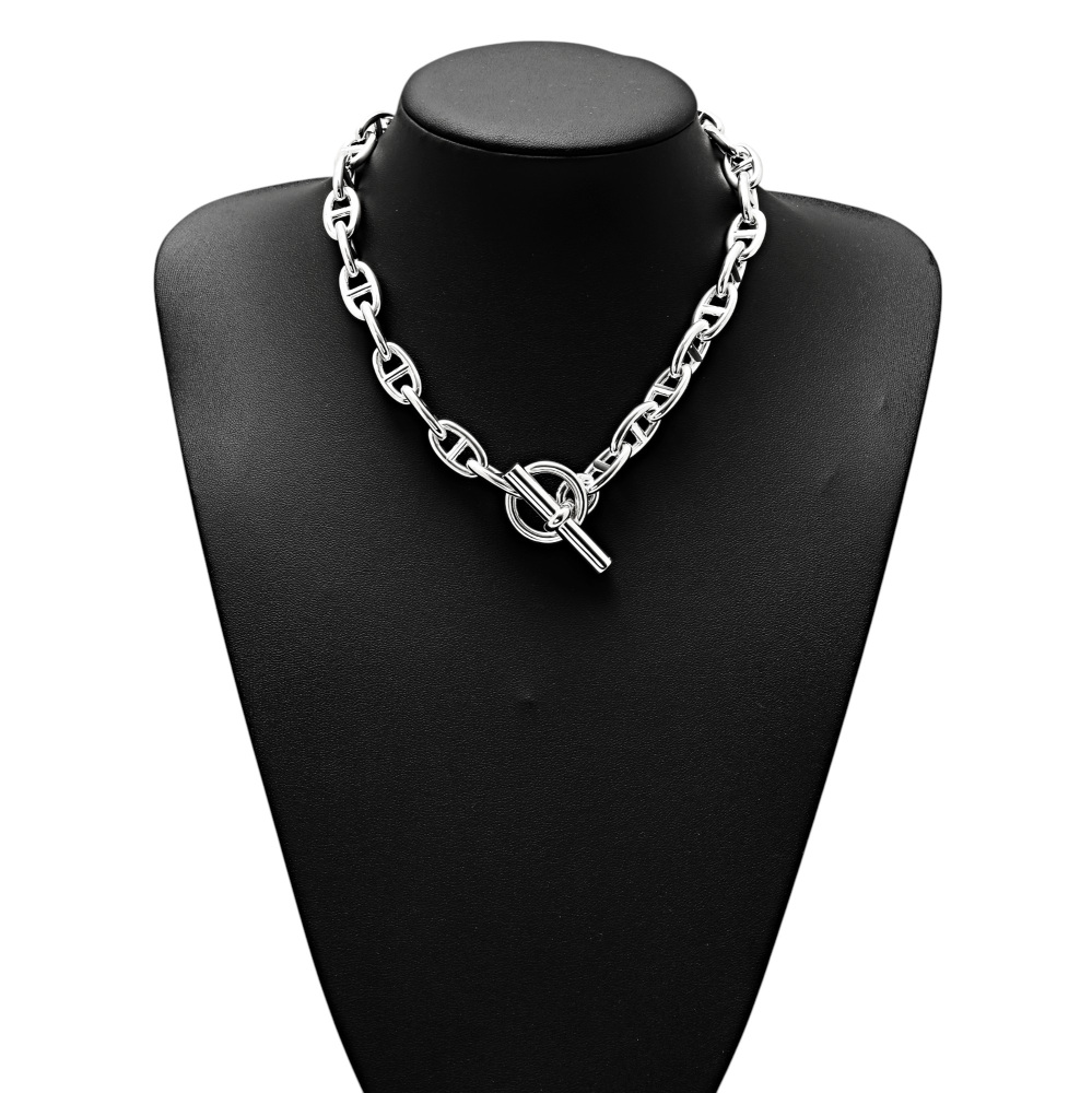 美品] エルメス シェーヌダンクル GM 29コマ H101263B ネックレス