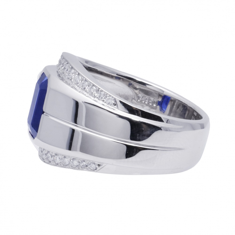 プラチナ950 サファイア ダイヤモンド リング J408816 | ユキザキ