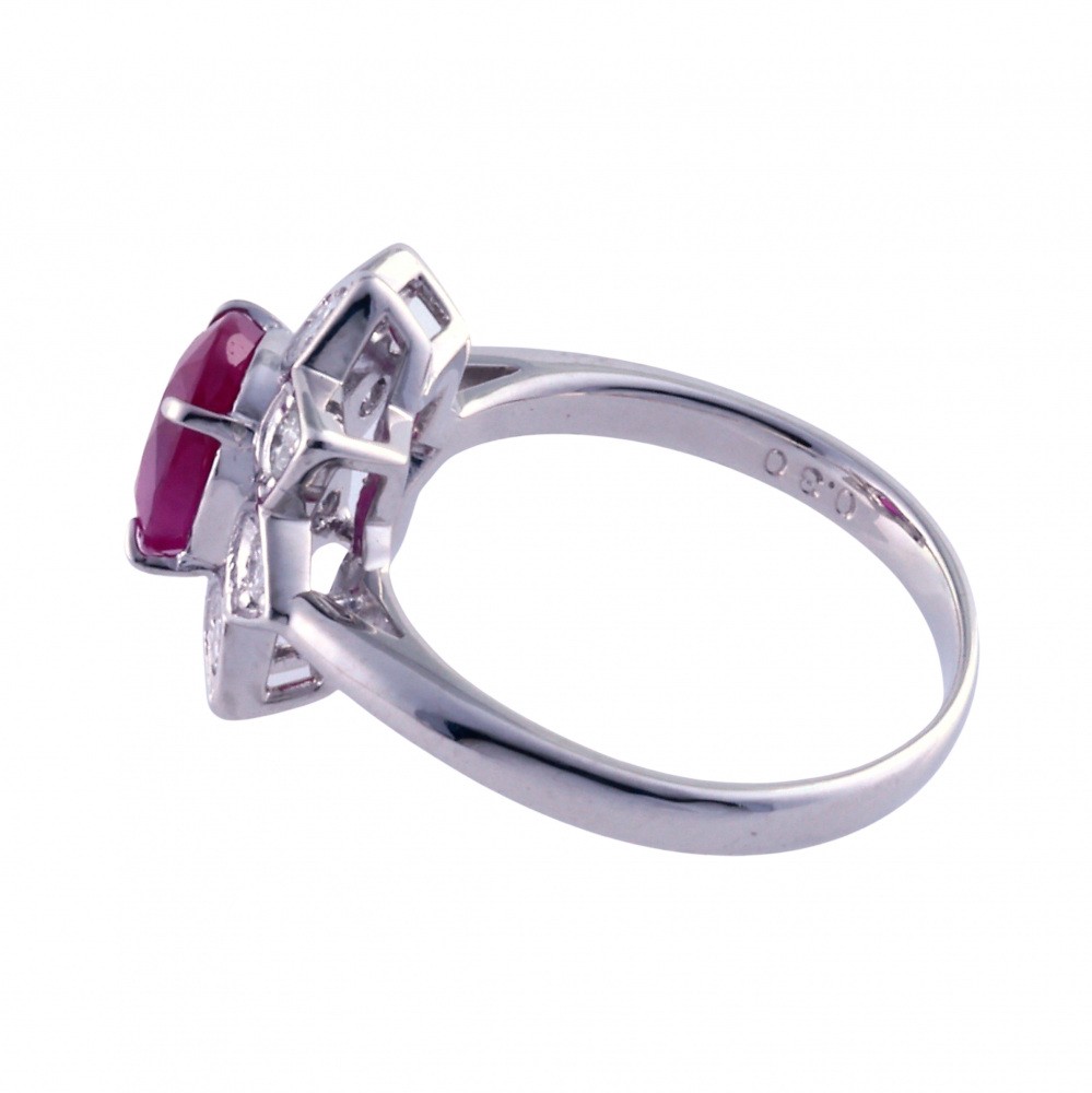 プラチナ900 ルビー ダイヤモンド リング J409828 | ユキザキセレクト