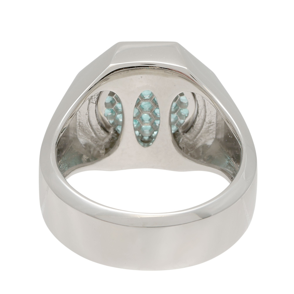 PT950 パライバトルマリン ダイヤモンド リング J410061 | ユキザキ