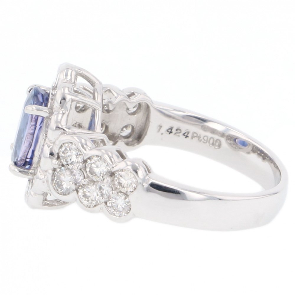 PT900 サファイア ダイヤモンド リング J410092 | ユキザキセレクト