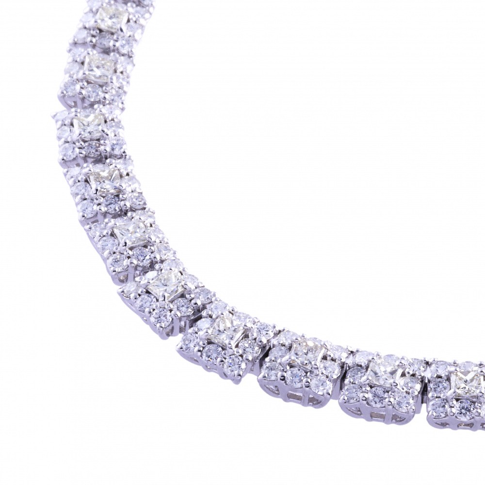 pt850 ダイヤ　ネックレス 新品] ユキザキセレクトジュエリー テニス PT850 ダイヤモンド