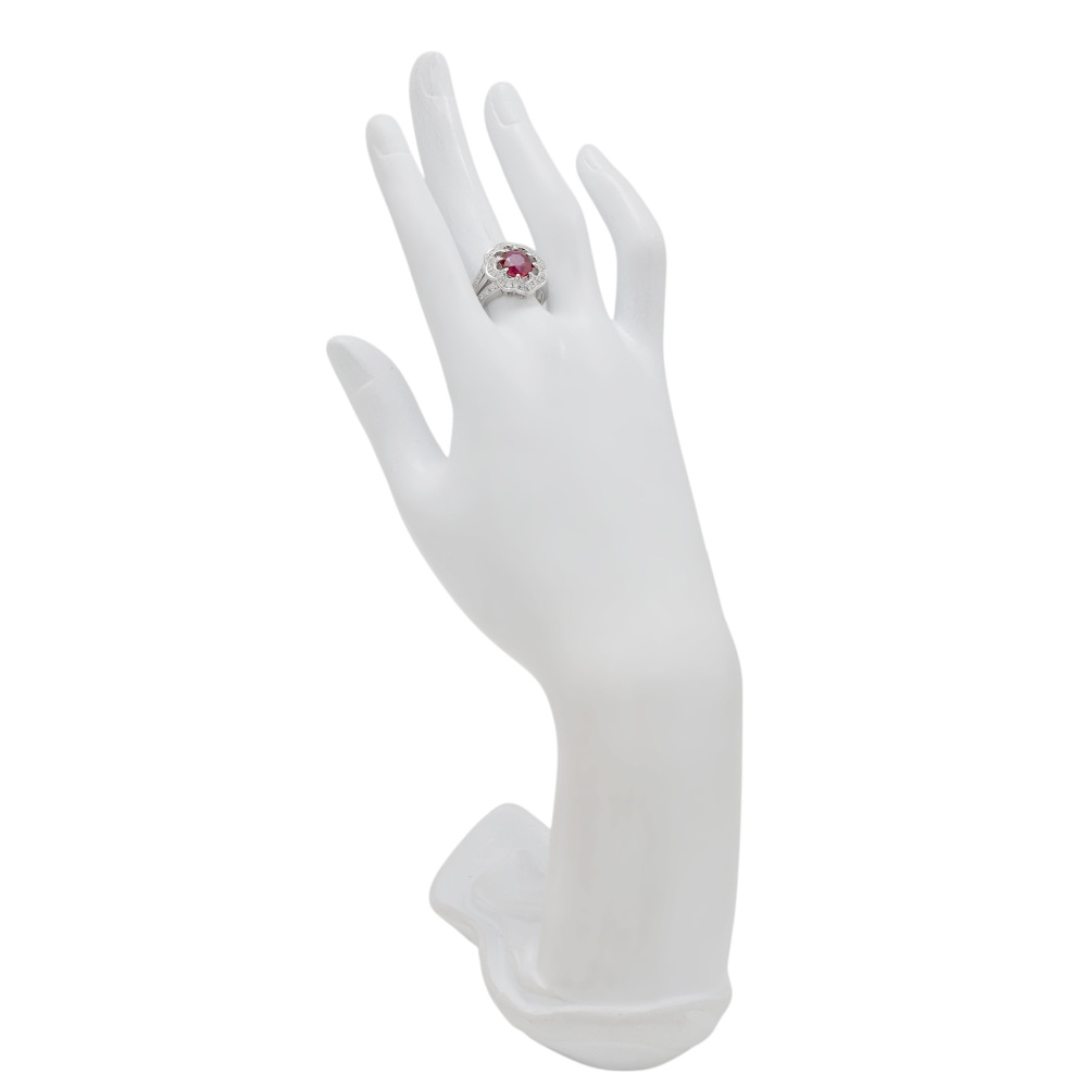 プラチナ900 ルビー ダイヤモンド リング J410227 | ユキザキセレクト