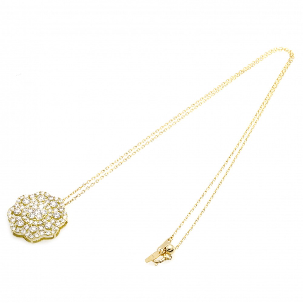 K18イエローゴールド ダイヤモンド ネックレス J410257 | ユキザキ