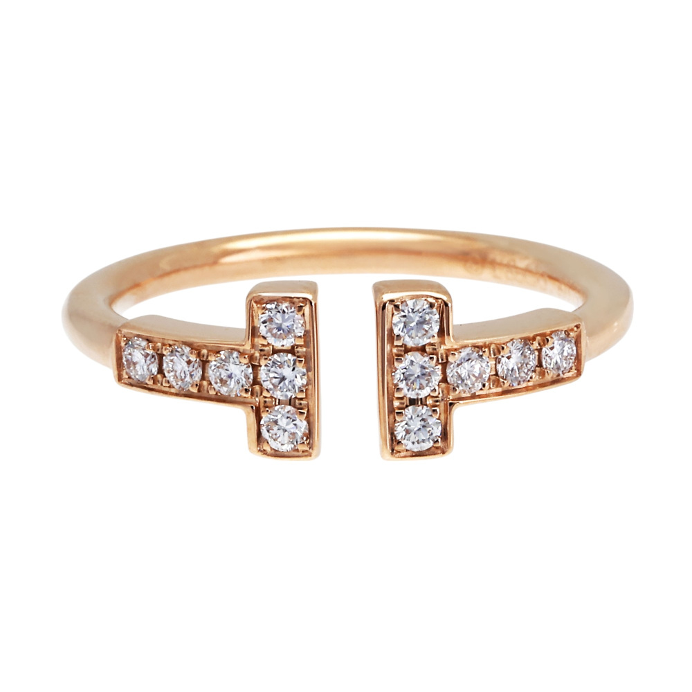 ティファニー Tワイヤー リング 中古] ティファニー ティファニー T ダイヤモンド ワイヤー