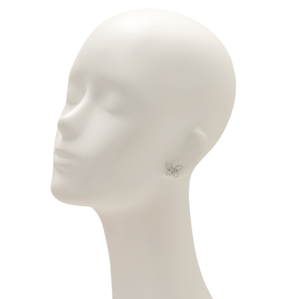 中古] グラフ バタフライシルエット ダイヤモンド ピアス RGE879