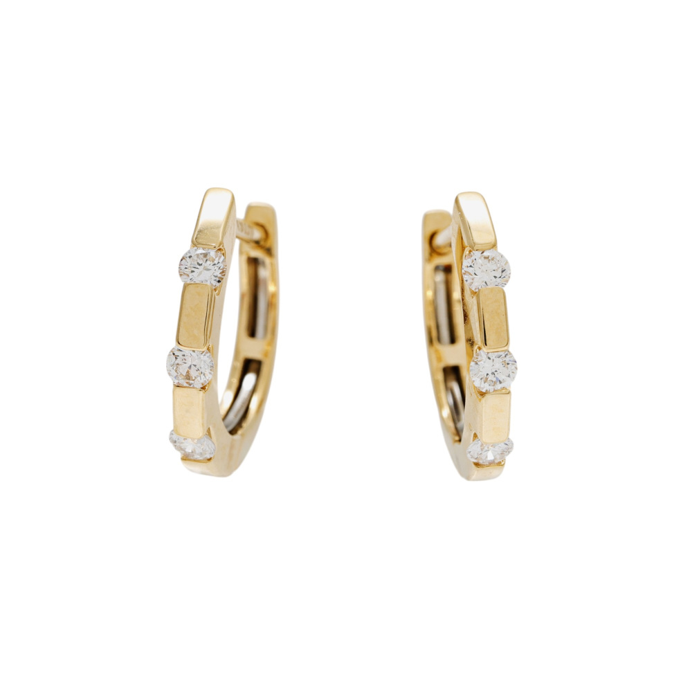 K18イエローゴールド ダイヤモンド ピアス J411769 | ユキザキセレクト