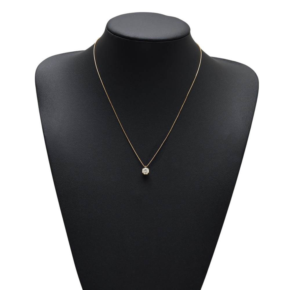 ダイヤモンド付きゴールドネックレスK18 K18イエローゴールド ダイヤモンド ネックレス J413253 | ユキザキ