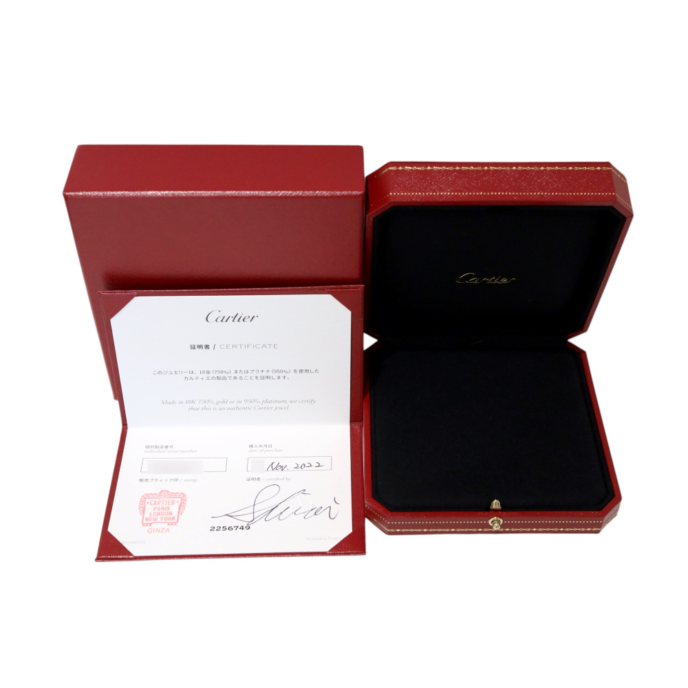 新品未使用カルティエ サントスygネックレス 初回4コマ足し済+持ち運び赤袋付き 新品未使用カルティエ サントスygネックレス 初回4コマ足し済+