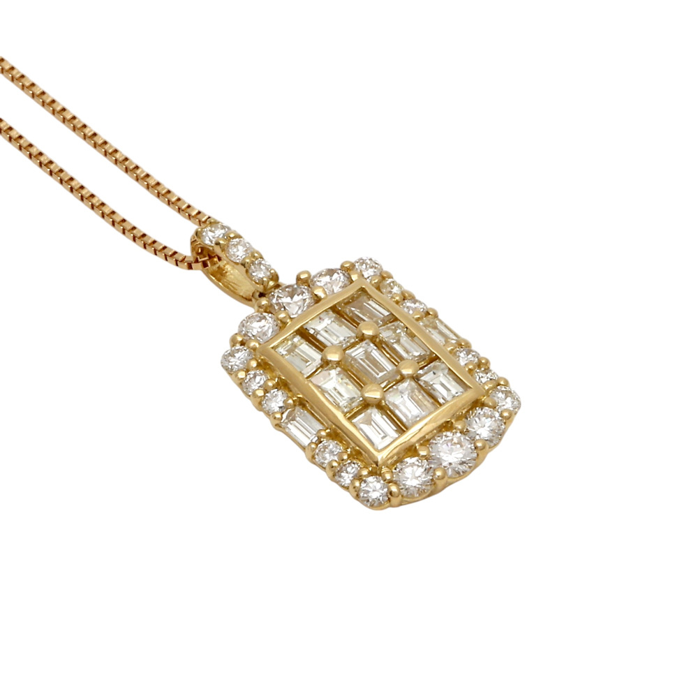 18金ダイヤモンドネックレス K18イエローゴールド ダイヤモンド ネックレス J413493 | ユキザキ