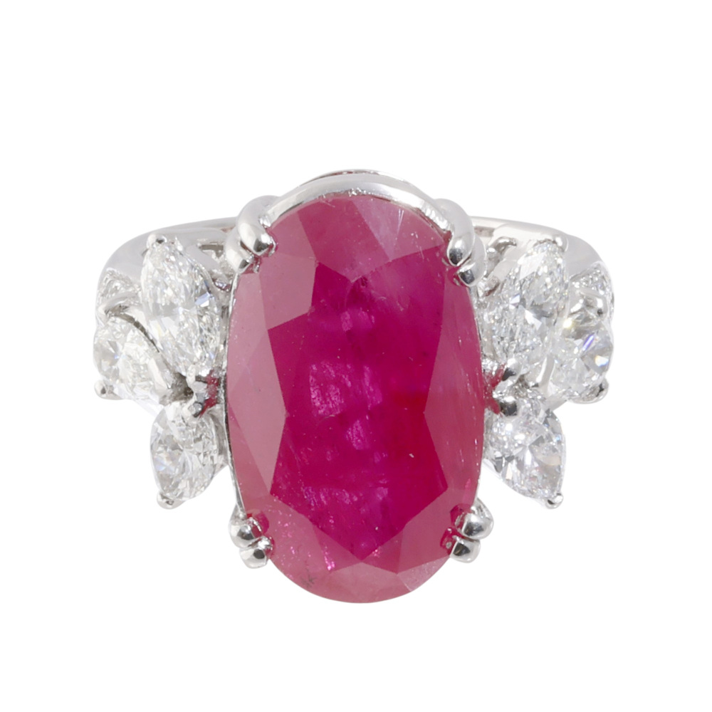 ルビーとダイヤモンドのリング　Pt.900 楽天市場】Pt900 ルビー ダイヤモンド リング【鑑別書付】指輪 ルビー