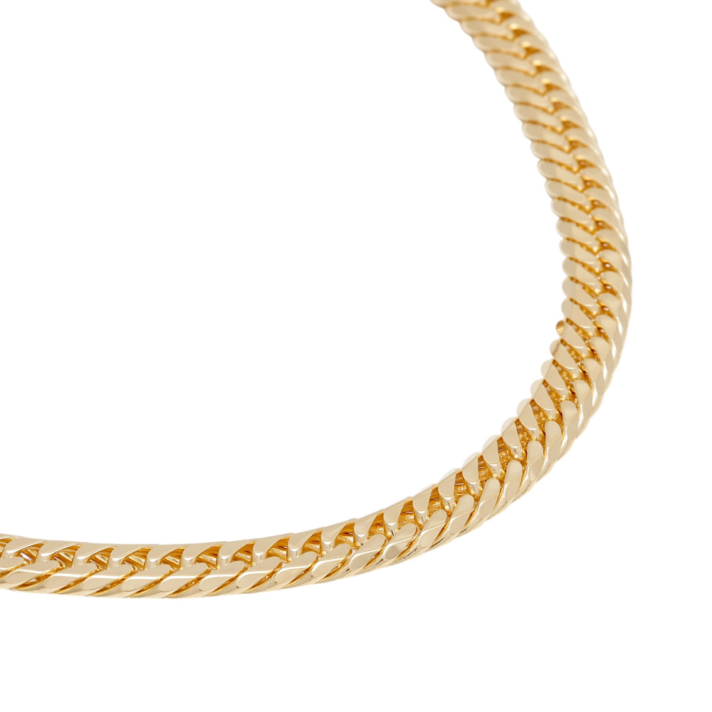 K18イエローゴールド 喜平 アンクレット ダブル6面 約25cm 約21.92g