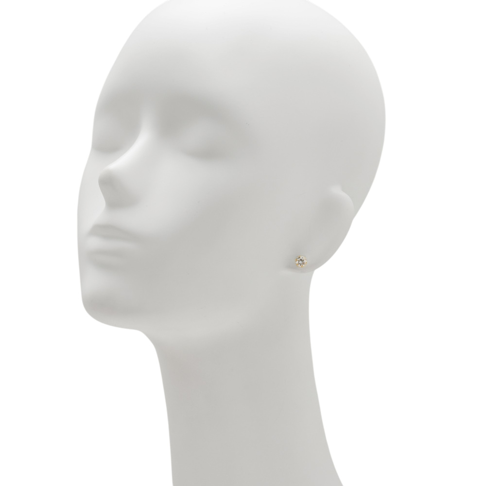 K18イエローゴールド モアサナイト ピアス J414480 | ユキザキセレクト