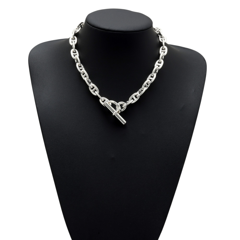 専用 レア HERMES エルメス シェーヌダンクル ネックレス MM 36② HERMES エルメス ネックレス シェーヌダンクルMM 36コマ 925 シルバー