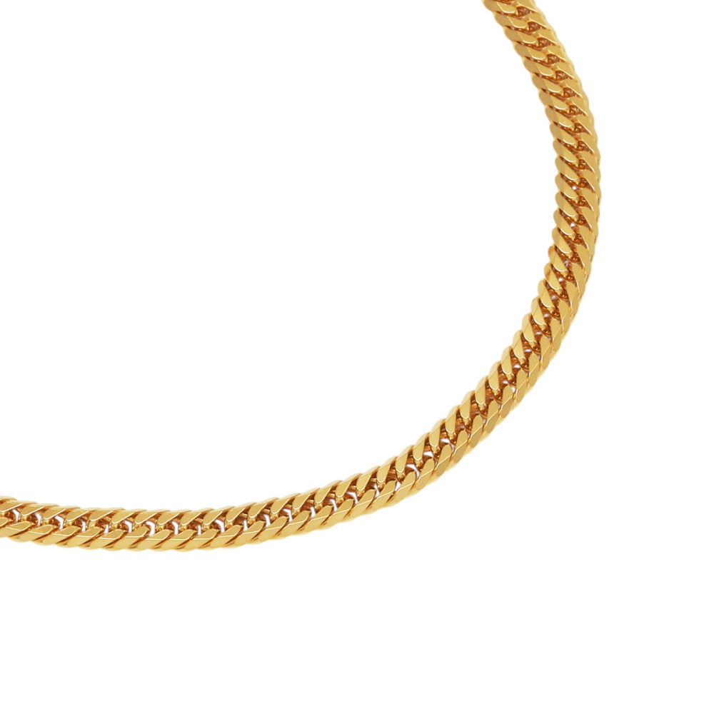 K18イエローゴールド 喜平 アンクレット ダブル6面 約24cm 約15.36g