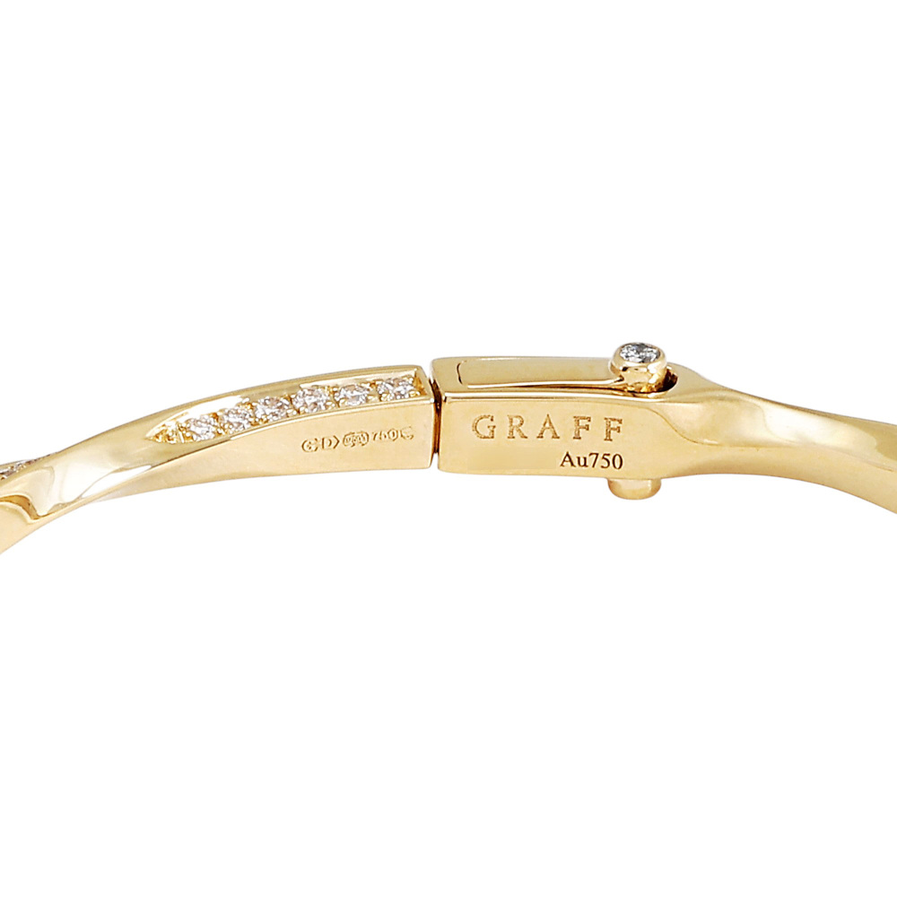 中古] グラフ スパイラル パヴェ ダイヤモンド バングル RGB448