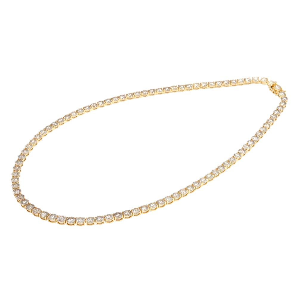 K18イエローゴールド ダイヤモンド テニス ネックレス J417774 | ユキ